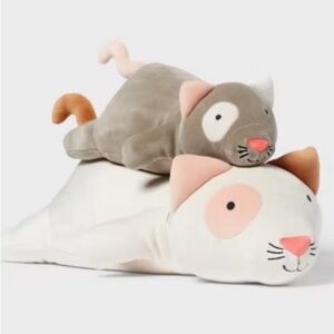 Pillowfort Weighted Cat and Baby Plush Stackable Set New with Tags